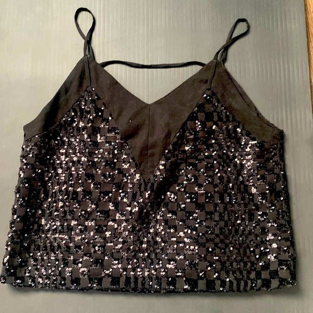 Sequin crop top
